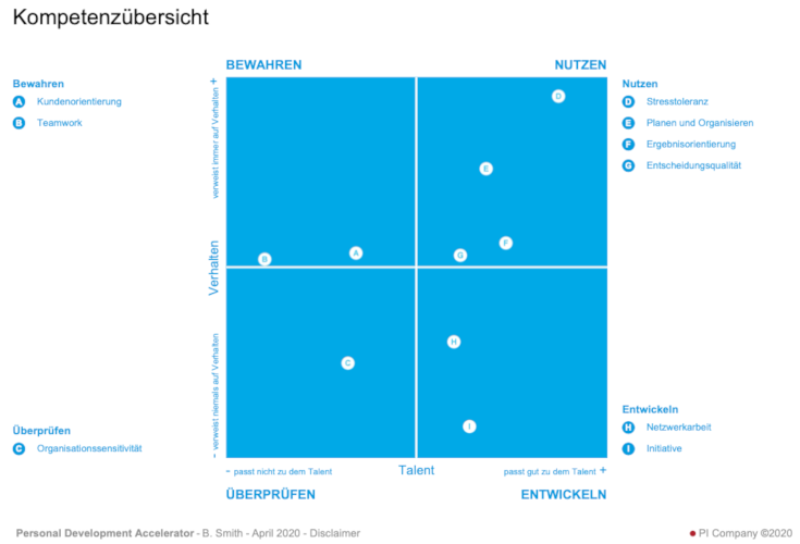 Personal Development Accelerator PI Company - Beispiel